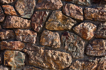Wall of natural stones background