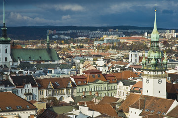 Fototapeta na wymiar Brno skyline view, Czech Republic