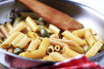 Pasta with pickled capers