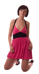 young women isolated on a white background.