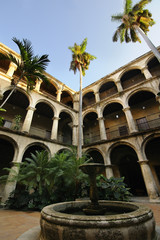 Cuban court yard and fountain in Old Havana