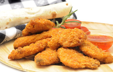 Mexico fried chicken with sweet hot chili
