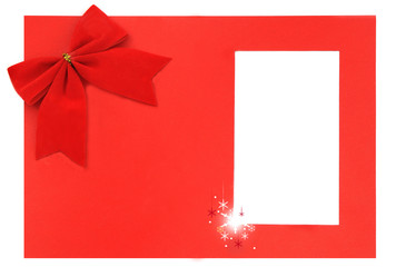 Red christmas card for your own text