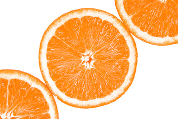 fresh oranges halves