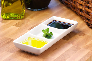 olive oil and balsamic vinegar