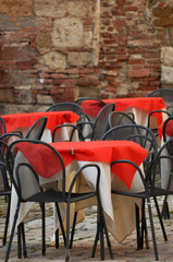 Empty Chairs at the Restaurant