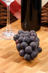 grapes and wine