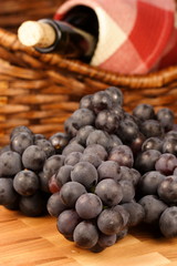grapes and wine