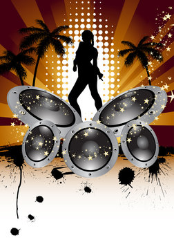 musical grunge background