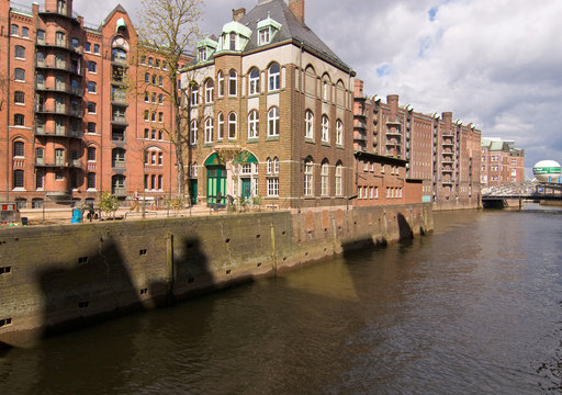 Speicherstadt, Hamburg, Lagerhauskomplex, Fleet