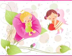 Poster Twee kleine ballerina& 39 s-feeën, schattig, goede vriend © mikoo
