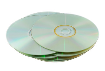 compact disk, optical storage, on white