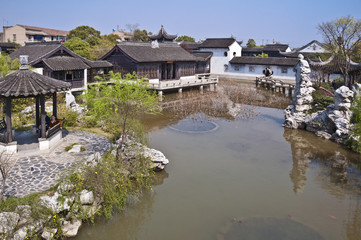 Fototapeta na wymiar Hongyin Mountain Villa w mudu - Suzhou, Chiny