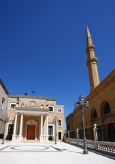 Fototapeta na wymiar Multifaith Współistnienie, Bejrut, Liban