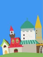 Obraz na płótnie Canvas Vector drawing of home.cute and colorful