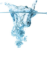 water splash isolated on the white background