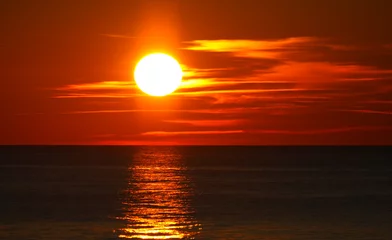 Türaufkleber Meer / Sonnenuntergang Schöner Sonnenuntergang am Meer