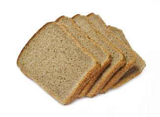 Slices of bread isolated