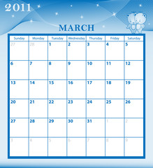 Calendar 2011 March