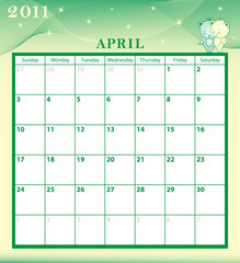Calendar 2011 April