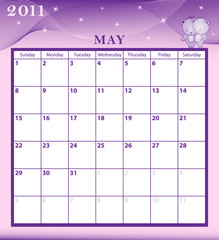 Calendar 2011 May