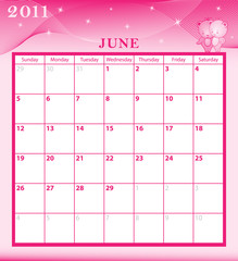 Calendar 2011 June