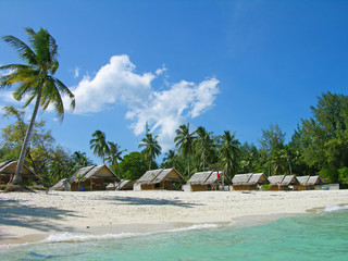 Bungalows on the Sunrise beach, Lipe island, Thailand