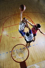 Poster playing basketball game © .shock