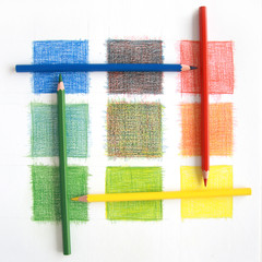Fototapeta premium Color mix, pencils