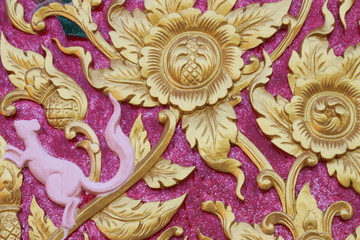 carving on the window of stupa