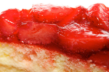 cake with strawberry topping