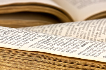 Close-up of open books