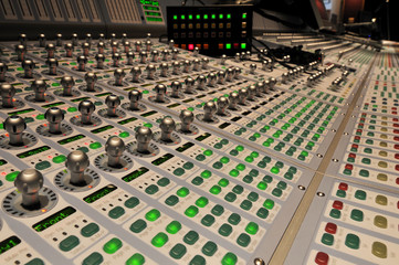 audio post production mixing console