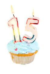 Fifteenth birthday cupcake