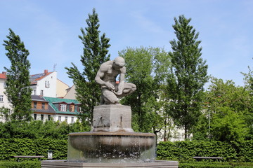 Obraz premium Berlin, Brunnen im Elisabethpark