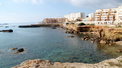 Fototapeta na wymiar Widok na wyspie Ibiza, Baleary, Hiszpania-a,