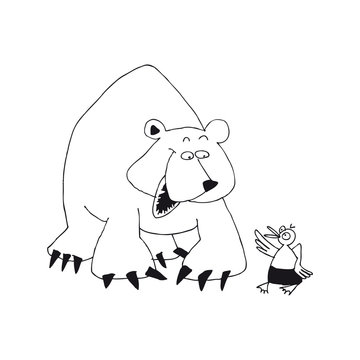 Petit pingouin et gros ours
