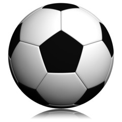 Black and white soccer ball