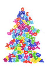 xmas tree from the words