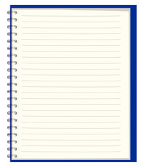 Pure notebook for records. Vector illustration