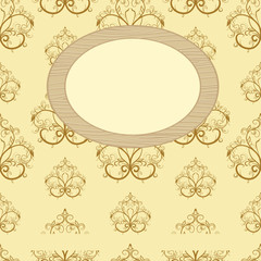 Framework for photos on wallpaper. Vector illustration