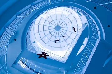 Selbstklebende Fototapeten Blue glass ceiling © Vladitto