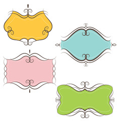 swirls banners. vector illustration