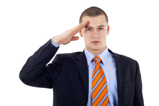 Man Gives Salute