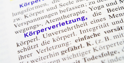 Fototapeta premium Körperverletzung
