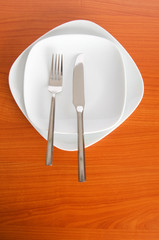 Set of utensils arranged on the table