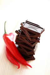 dark chocolate with chilli pepper
