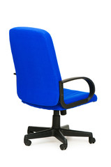 Blue office chair isolated on the white