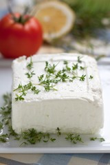 Schichtkäse mit Kresse