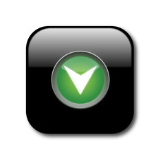 Black button vector